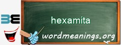 WordMeaning blackboard for hexamita